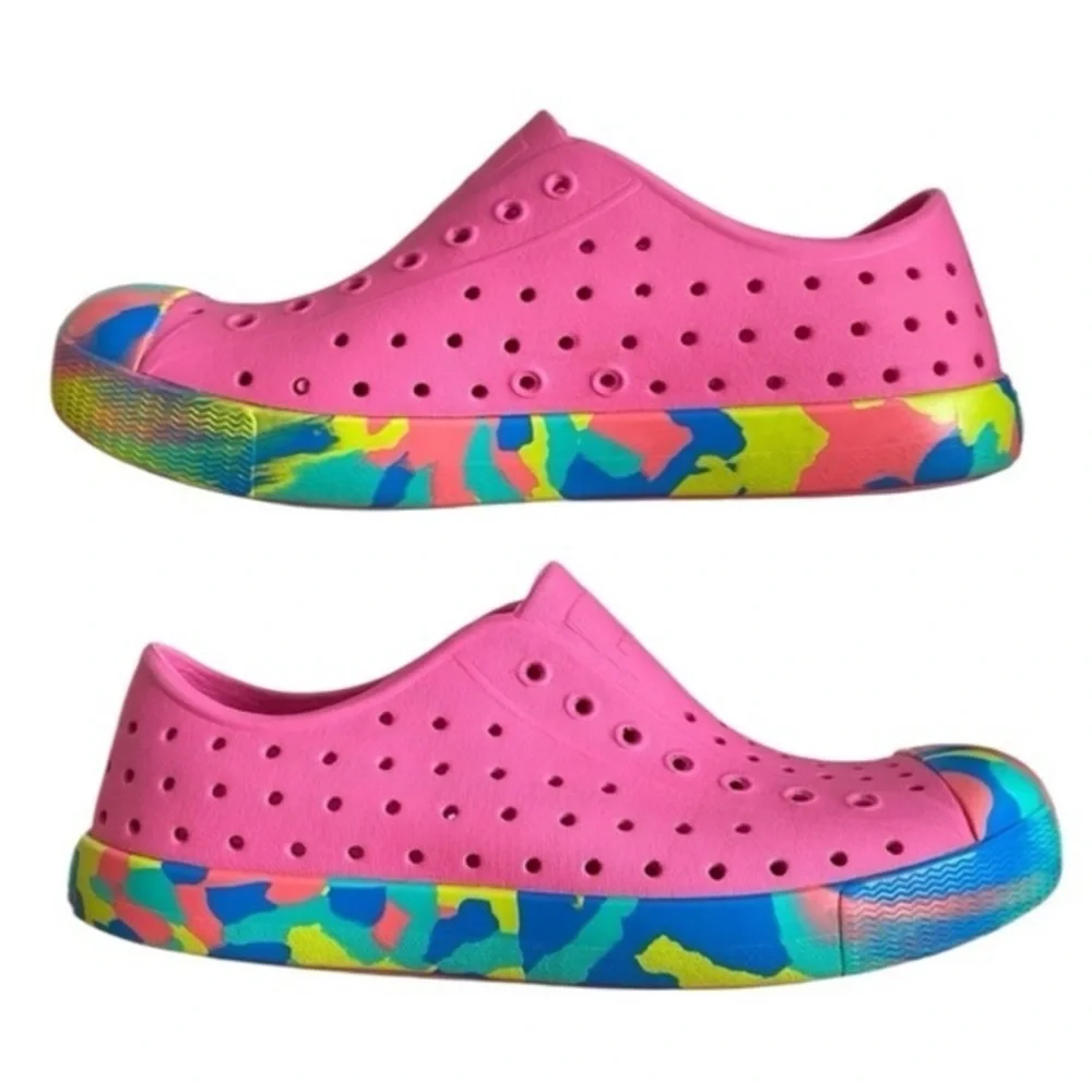 Native Shock Pink Marbled Jefferson Waterproof Shoes 3